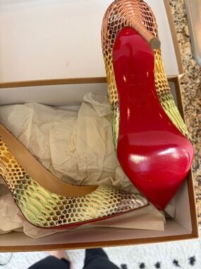 Christian Louboutin Python Pumps